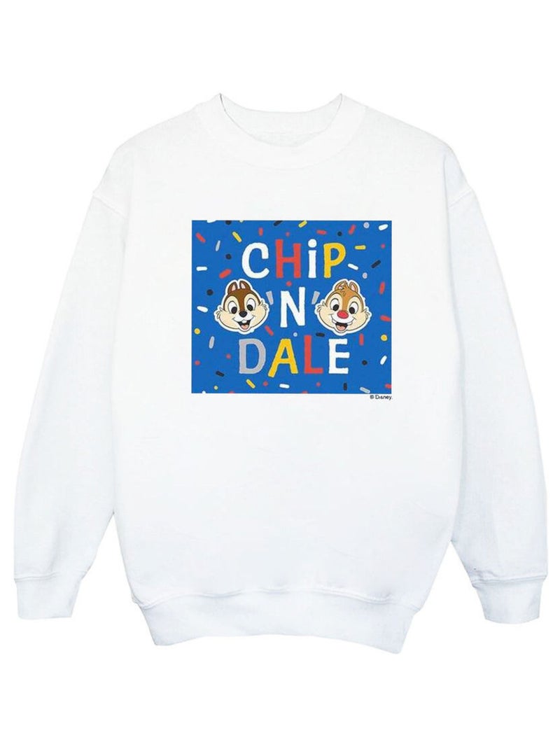 Disney - Sweat CHIP N DALE Blanc - Kiabi
