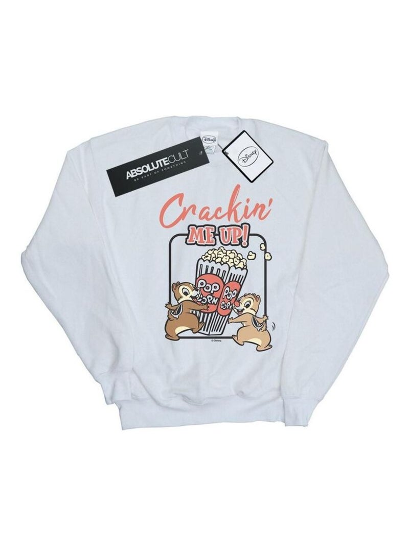 Disney - Sweat CHIP N DALE CRACKIN ME UP Blanc - Kiabi