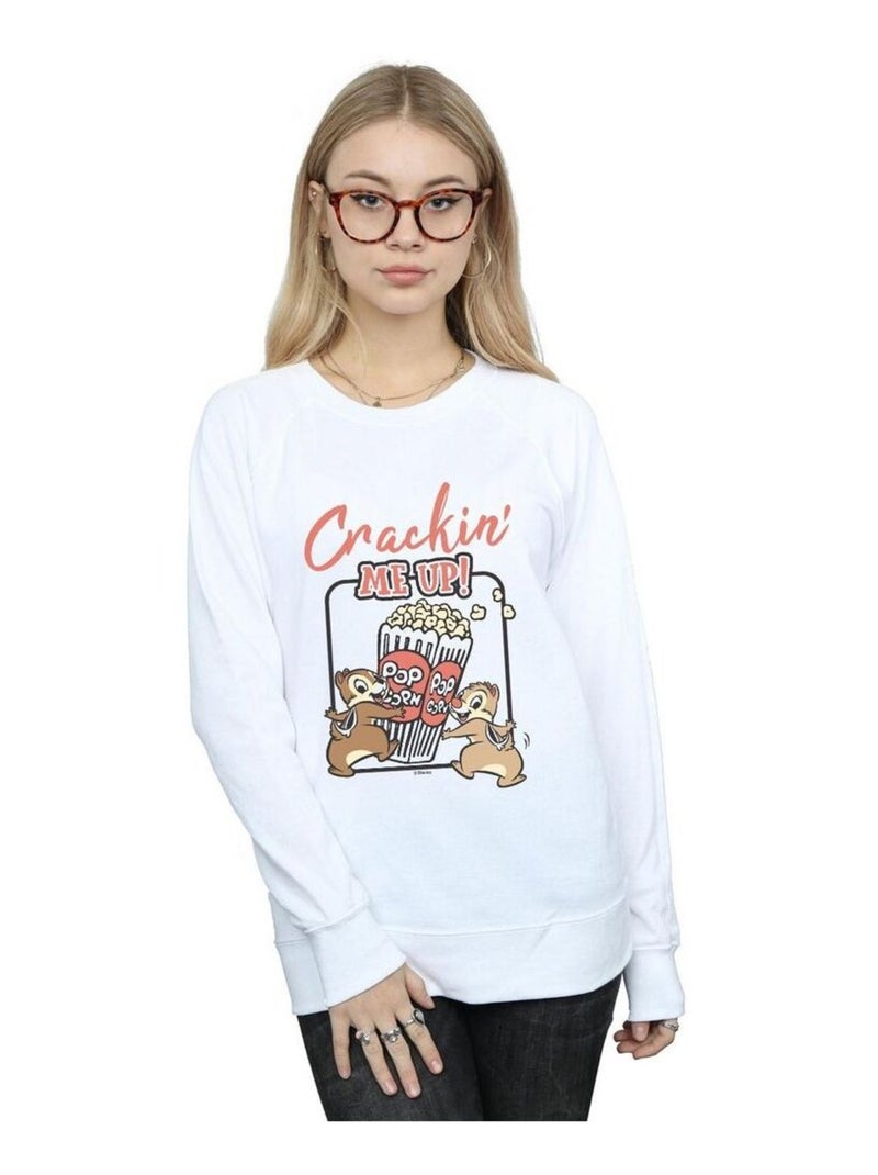 Disney - Sweat CHIP N DALE CRACKIN ME UP Blanc - Kiabi