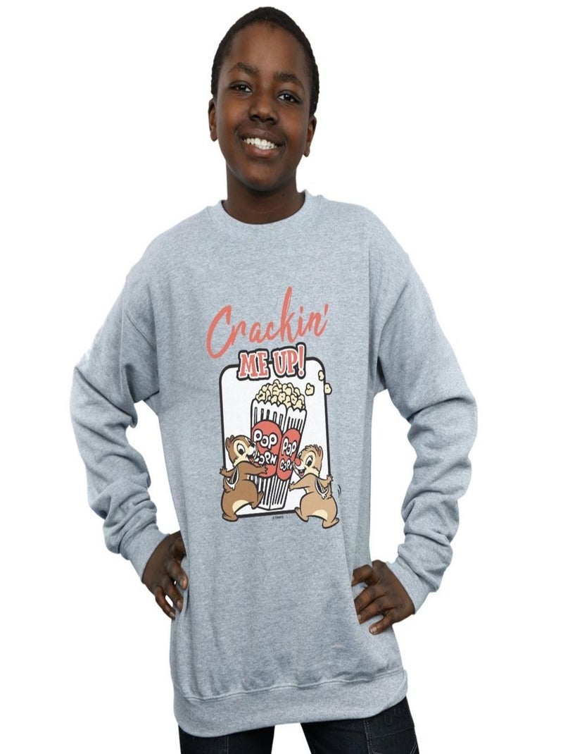 Disney - Sweat CHIP N DALE CRACKIN ME UP Gris chiné - Kiabi