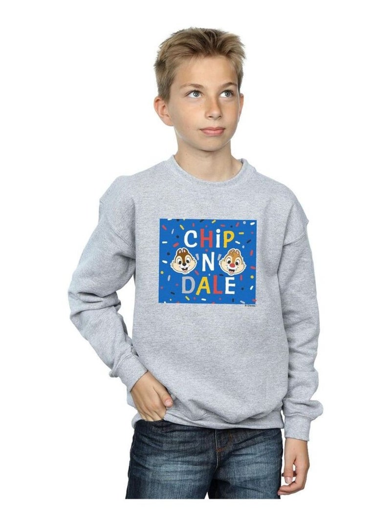 Disney - Sweat CHIP N DALE Gris chiné - Kiabi