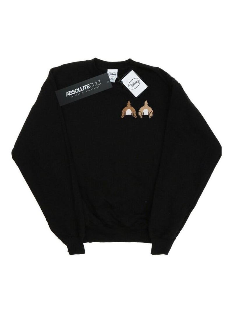 Disney - Sweat CHIP N DALE Noir - Kiabi