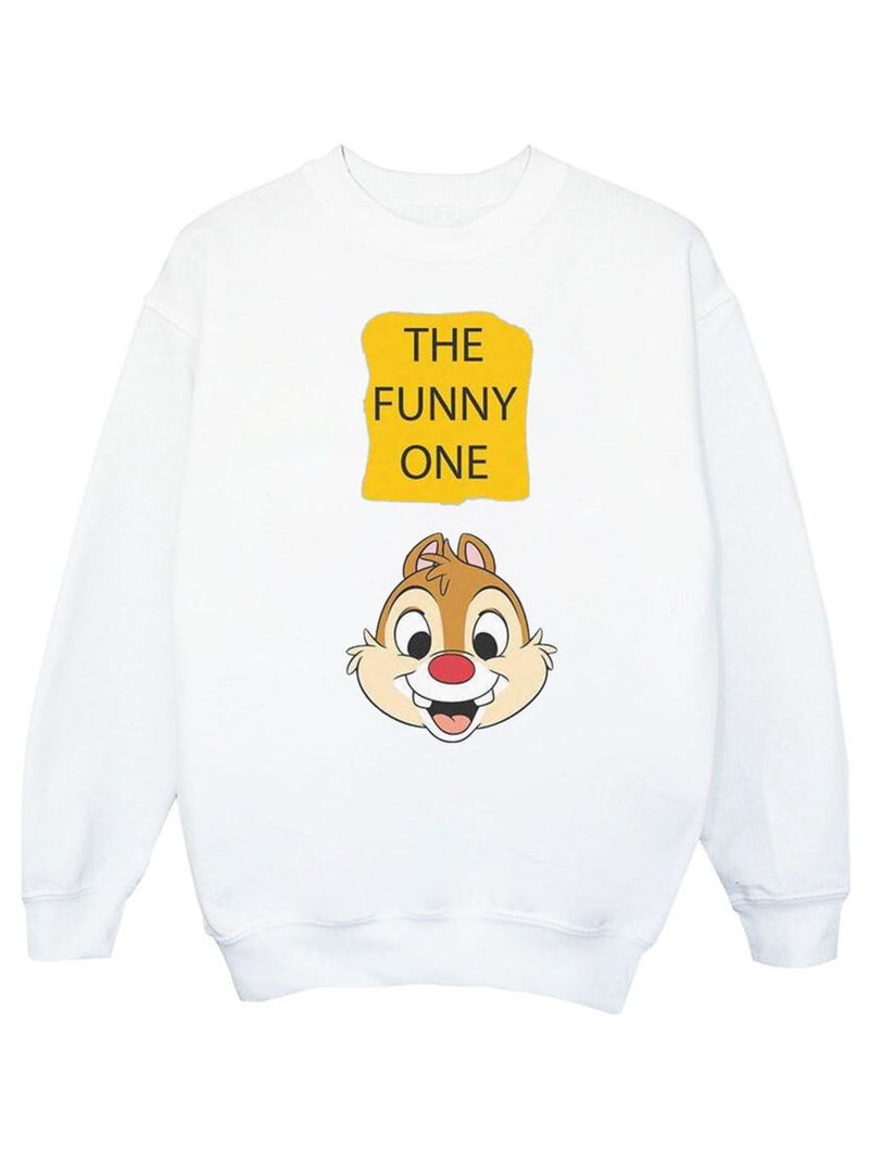 Disney - Sweat CHIP N DALE THE FUNNY ONE Blanc - Kiabi