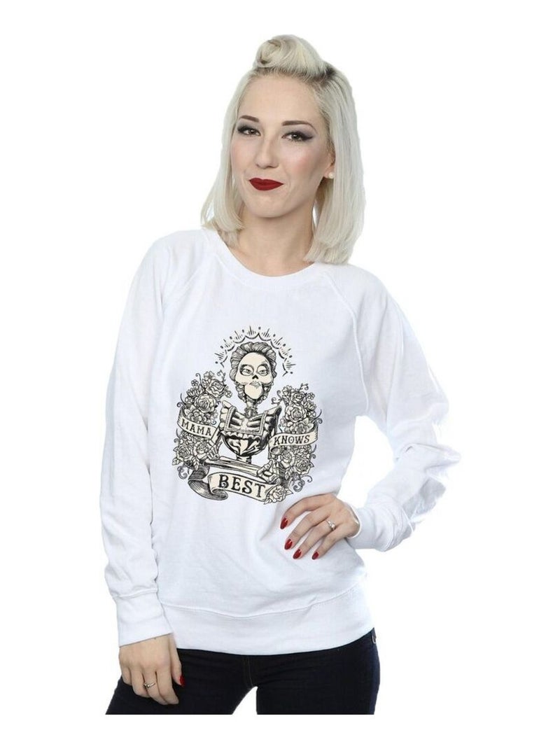 Disney - Sweat COCO MAMA KNOWS BEST Blanc - Kiabi