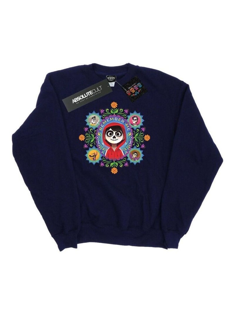 Disney - Sweat COCO REMEMBER ME Bleu marine - Kiabi