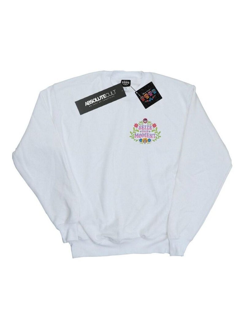 Disney - Sweat COCO SEIZE YOUR MOMENT Blanc - Kiabi