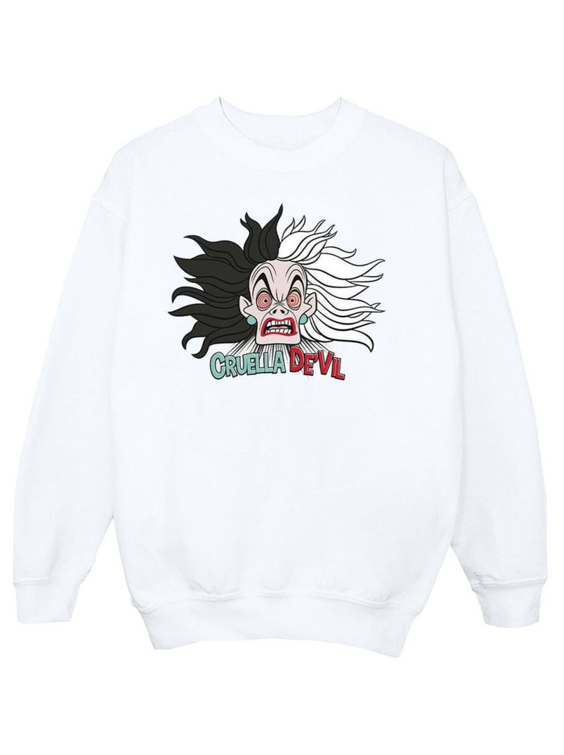 Disney - Sweat CRAZY Blanc - Kiabi
