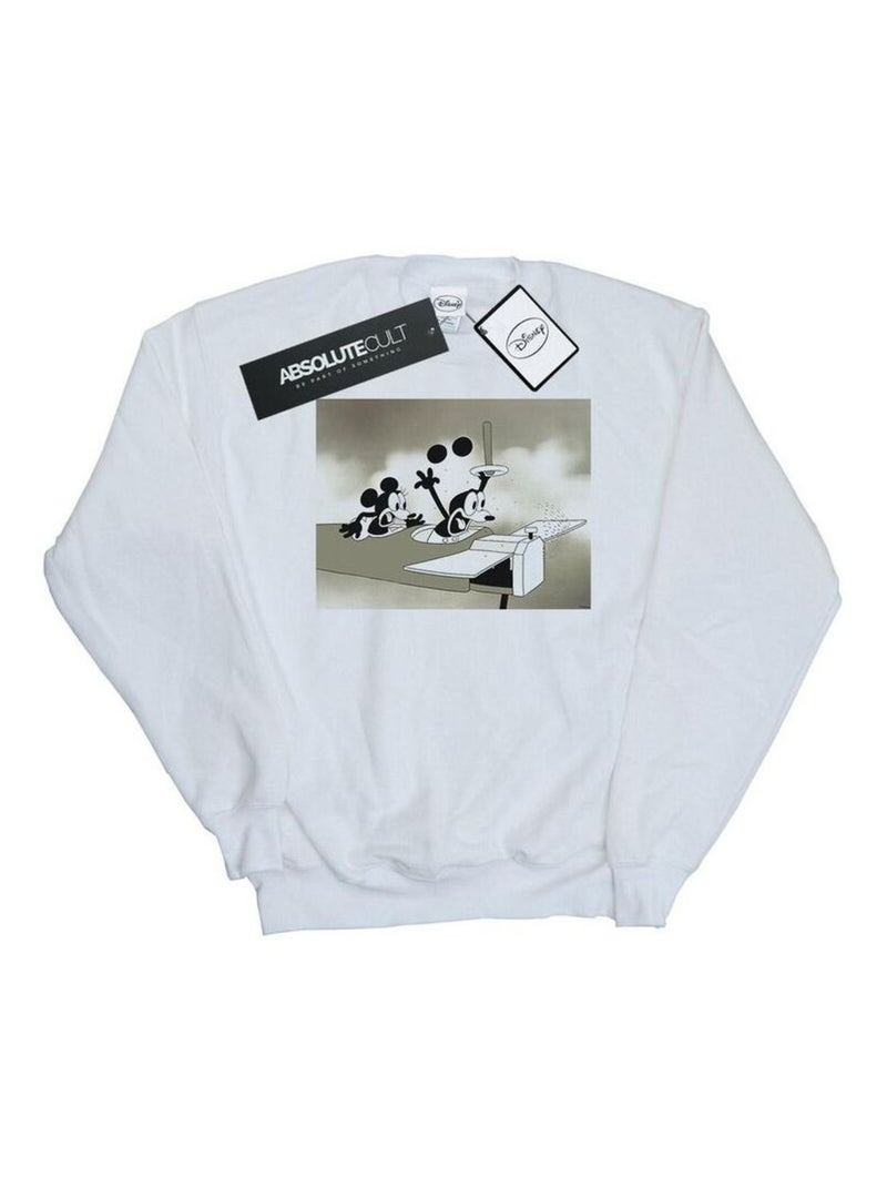 Disney - Sweat CRAZY PILOT Blanc - Kiabi