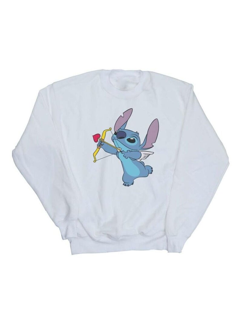 Disney - Sweat CUPID VALENTINES Blanc - Kiabi