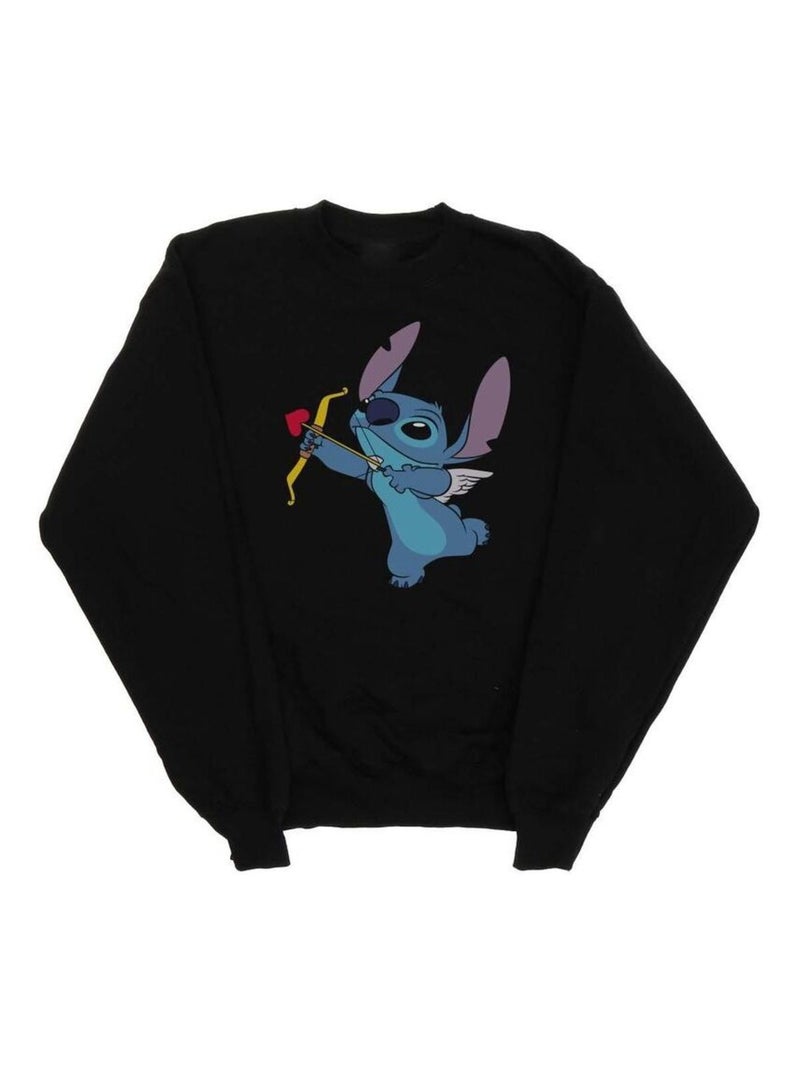 Disney - Sweat CUPID VALENTINES Noir - Kiabi