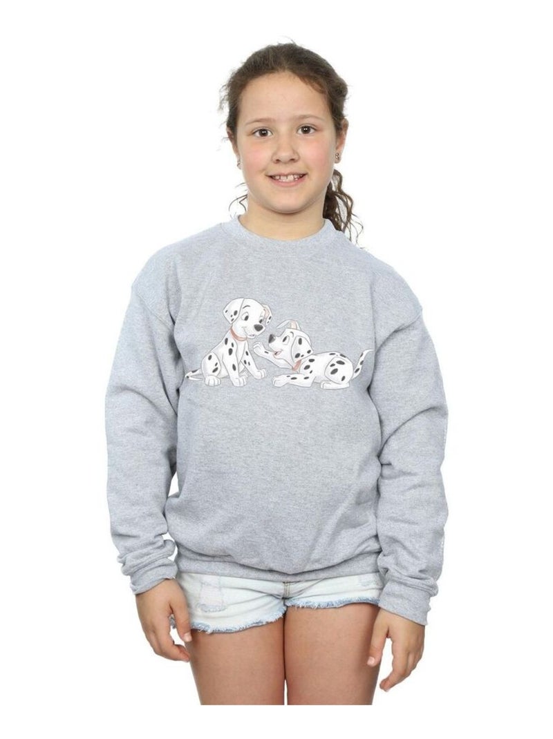 Disney - Sweat DALMATIANS FRIENDS Gris chiné - Kiabi