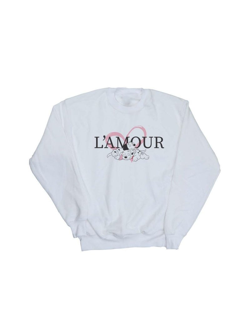 Disney - Sweat DALMATIANS L'AMOUR Blanc - Kiabi