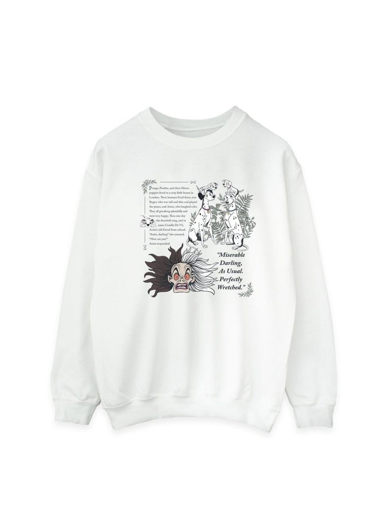 Disney - Sweat DALMATIANS MISERABLE DARLING Blanc - Kiabi