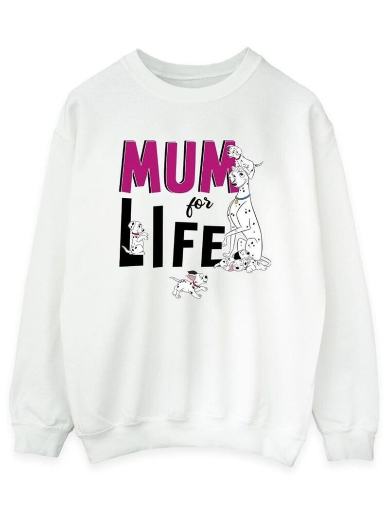 Disney - Sweat DALMATIANS MUM FOR LIFE Blanc - Kiabi