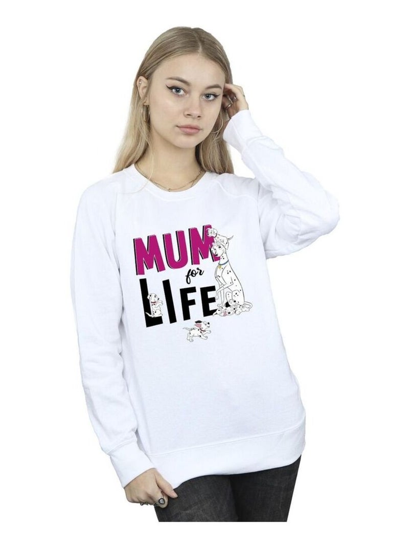 Disney - Sweat DALMATIANS MUM FOR LIFE Blanc - Kiabi