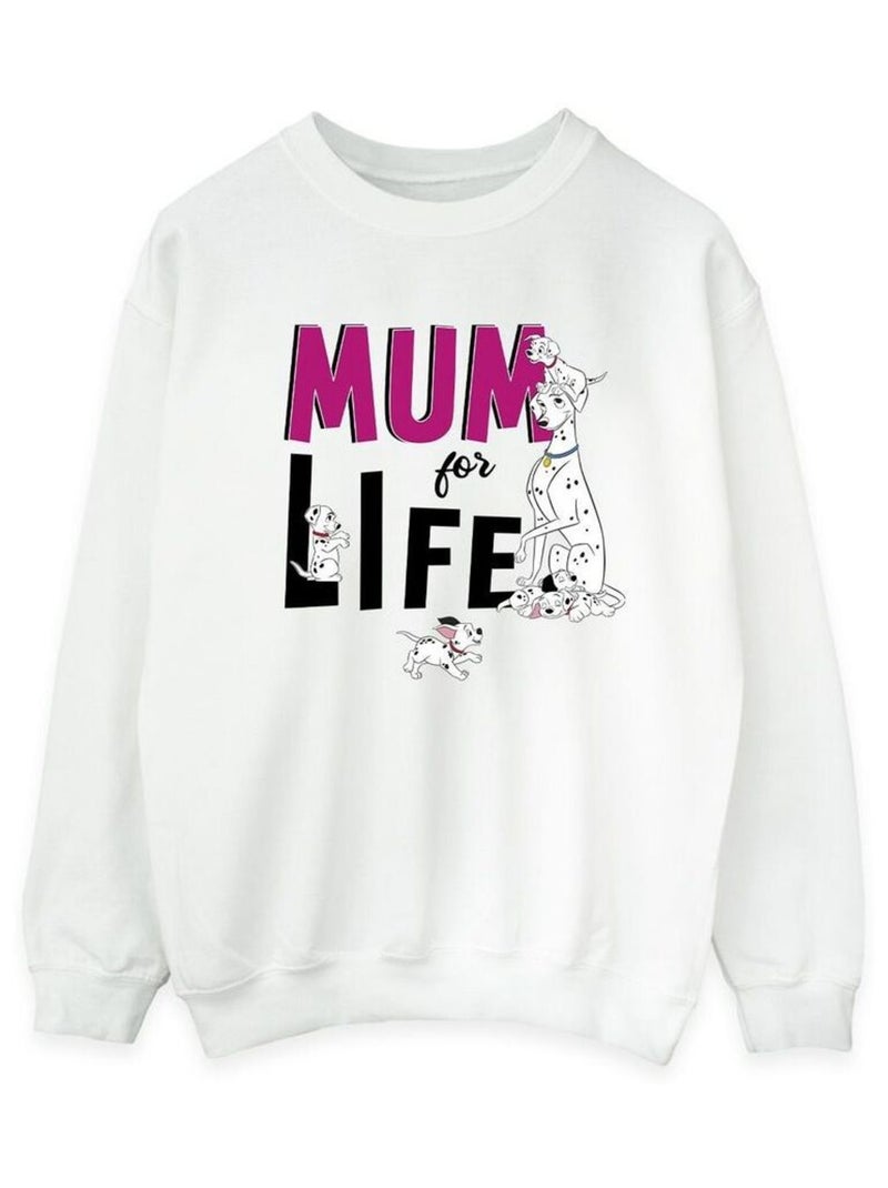 Disney - Sweat DALMATIANS MUM FOR LIFE Blanc - Kiabi