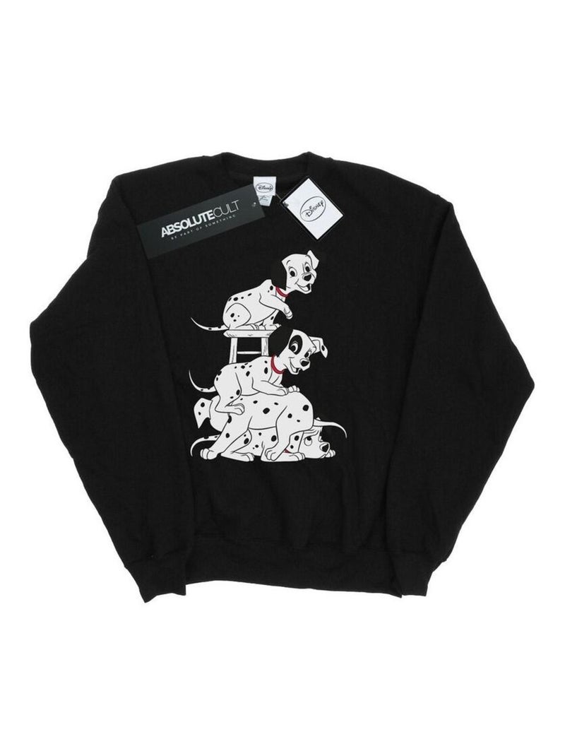 Disney - Sweat DALMATIANS Noir - Kiabi