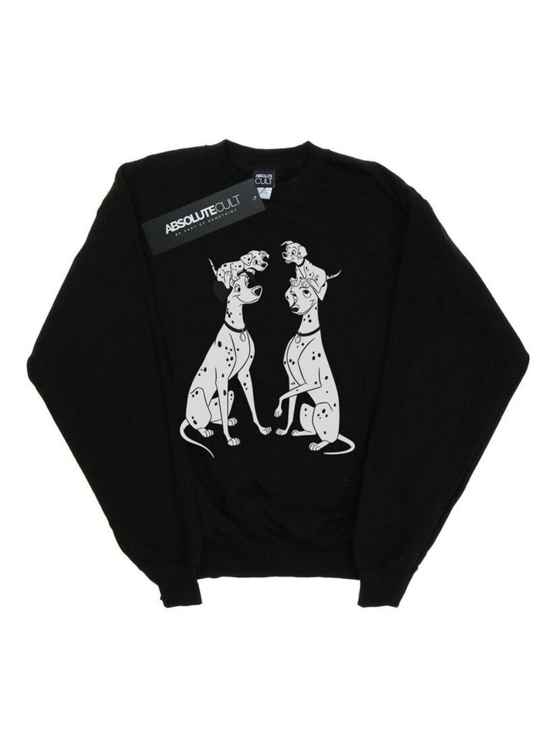 Disney - Sweat DALMATIANS Noir - Kiabi