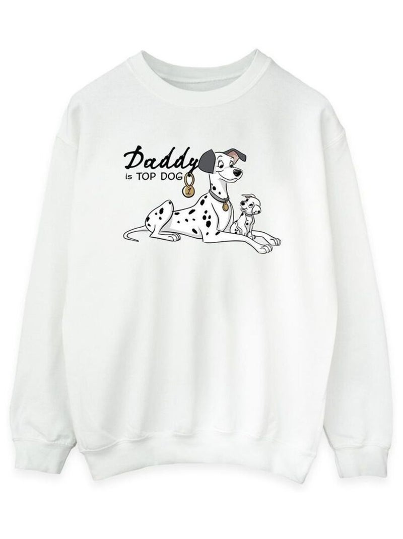 Disney - Sweat DALMATIANS TOP DOG Blanc - Kiabi