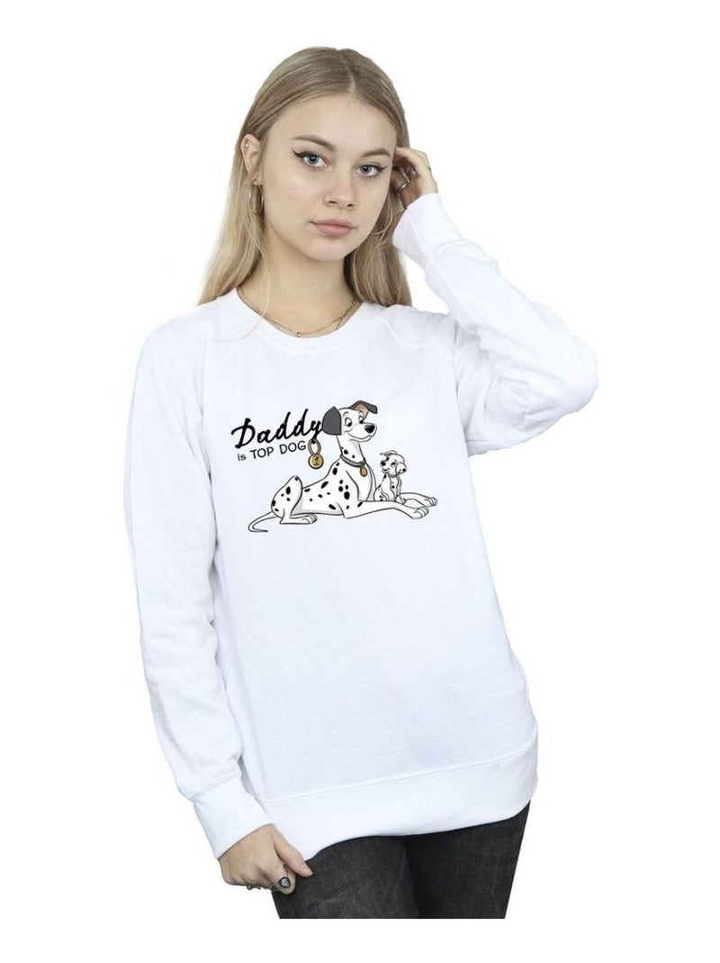 Disney - Sweat DALMATIANS TOP DOG Blanc - Kiabi