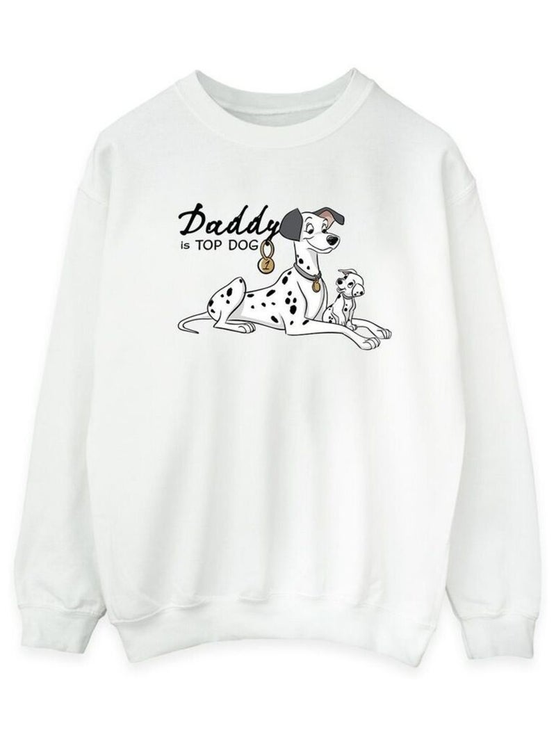 Disney - Sweat DALMATIANS TOP DOG Blanc - Kiabi