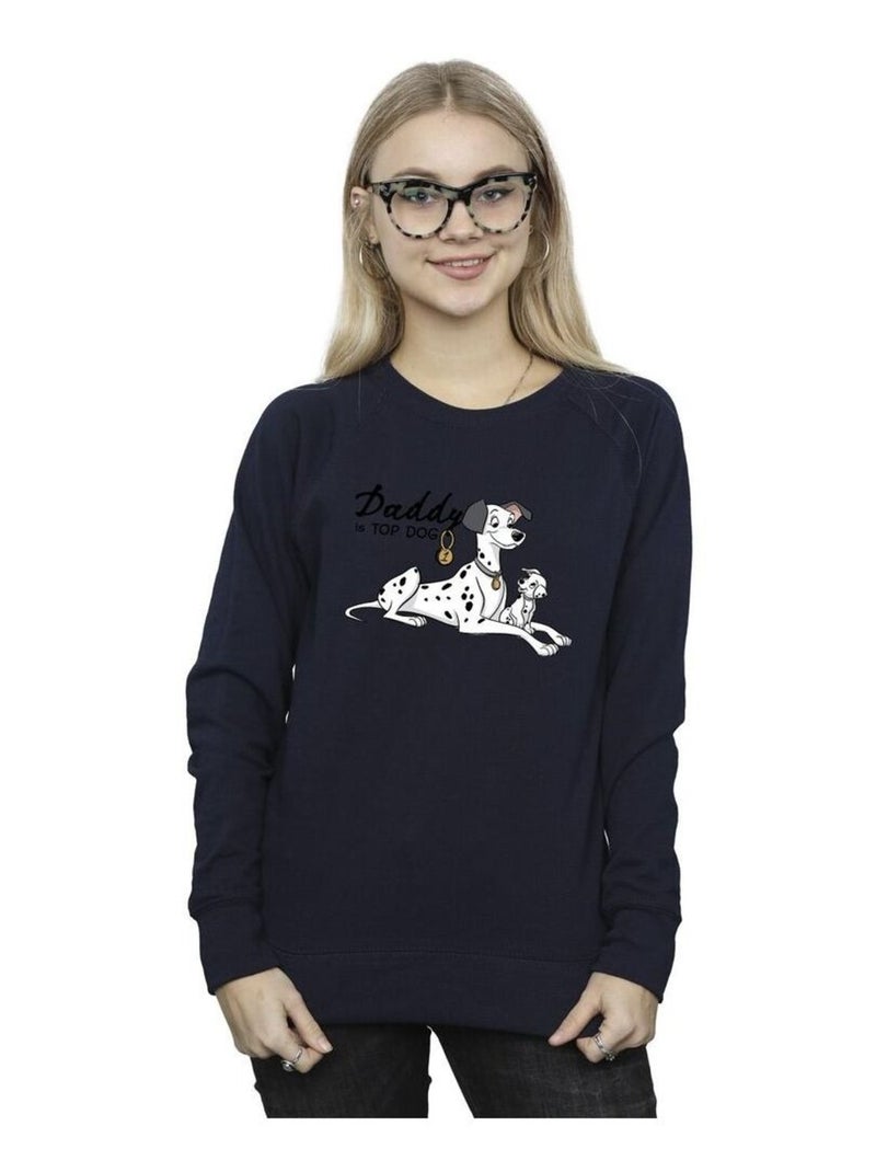Disney - Sweat DALMATIANS TOP DOG Bleu marine - Kiabi