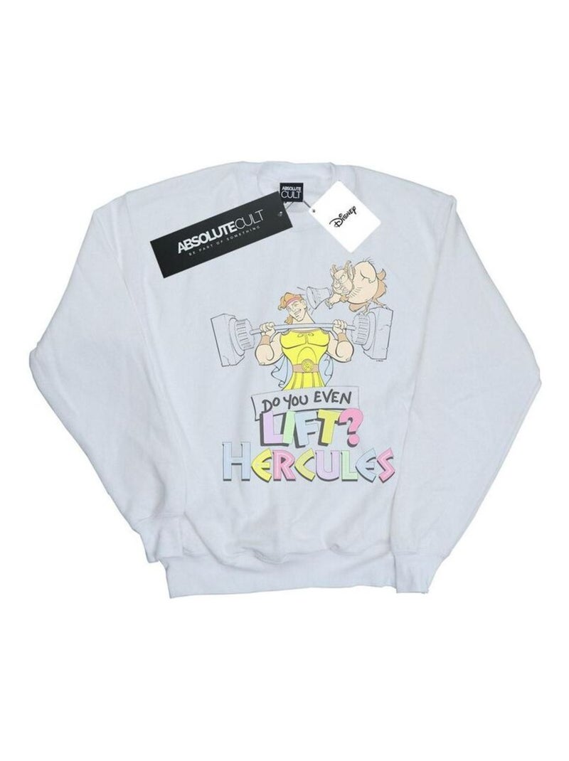 Disney - Sweat DO YOU EVEN LIFT? Blanc - Kiabi