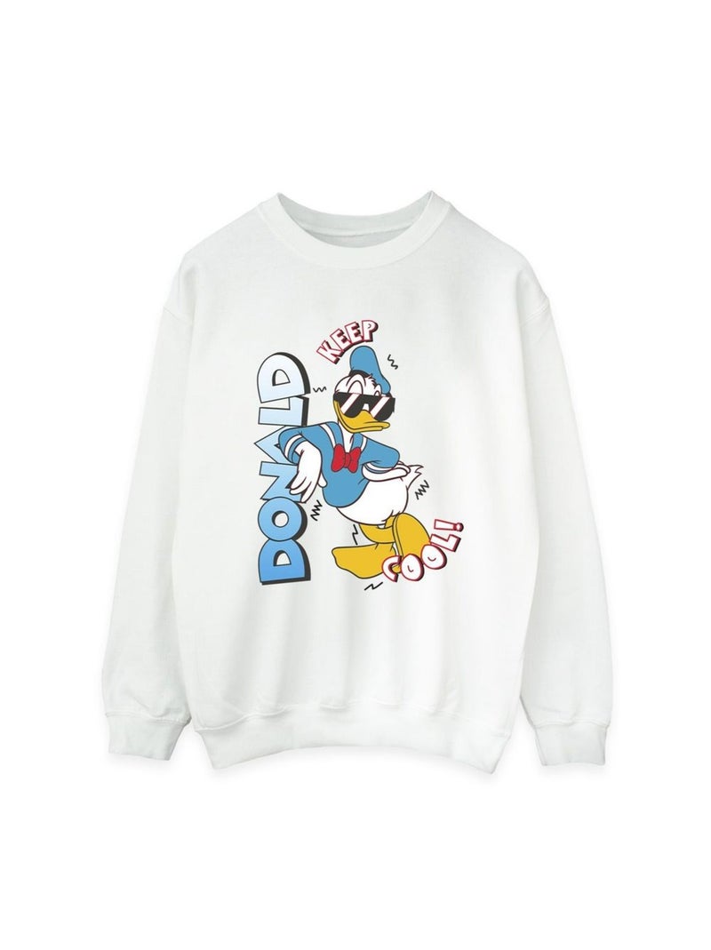 Disney - Sweat DONALD DUCK COOL Blanc - Kiabi