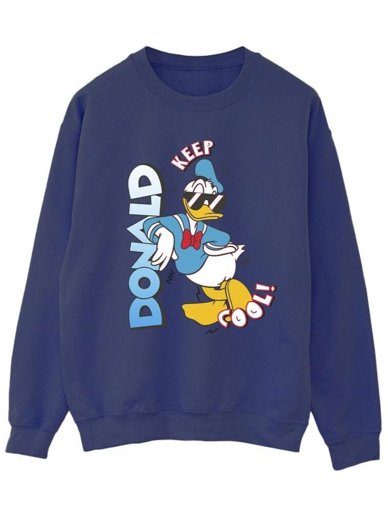 Disney - Sweat DONALD DUCK COOL Bleu marine - Kiabi