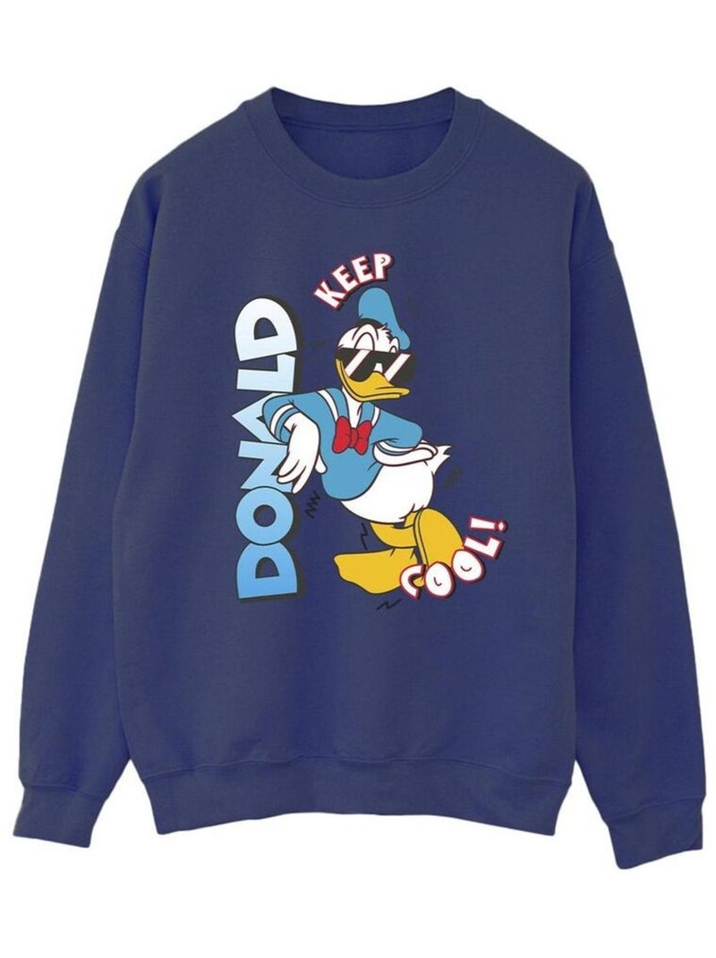 Disney - Sweat DONALD DUCK COOL Bleu marine - Kiabi
