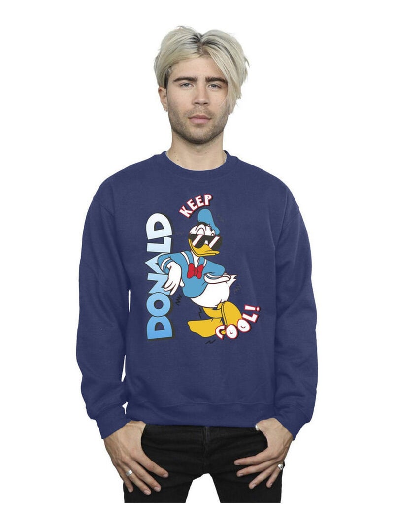 Disney - Sweat DONALD DUCK COOL Bleu marine - Kiabi