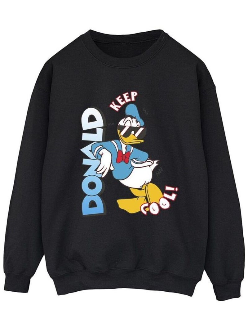 Disney - Sweat DONALD DUCK COOL Noir - Kiabi