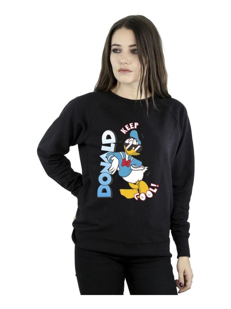 Disney - Sweat DONALD DUCK COOL Noir - Kiabi