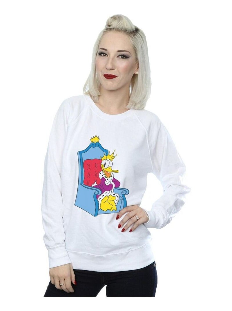 Disney - Sweat DONALD DUCK KING DONALD Blanc - Kiabi