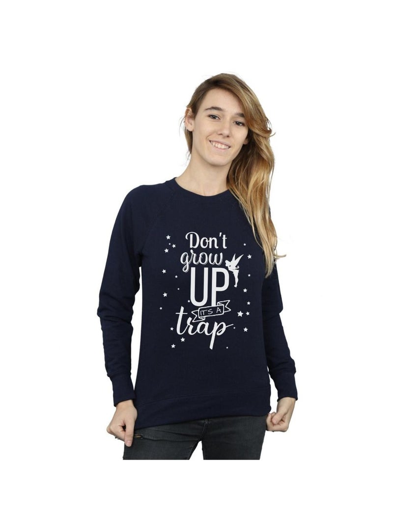Disney - Sweat DON'T GROW UP Bleu marine - Kiabi
