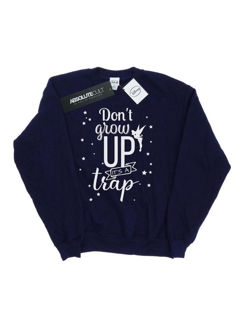 Disney - Sweat DON'T GROW UP Bleu marine - Kiabi