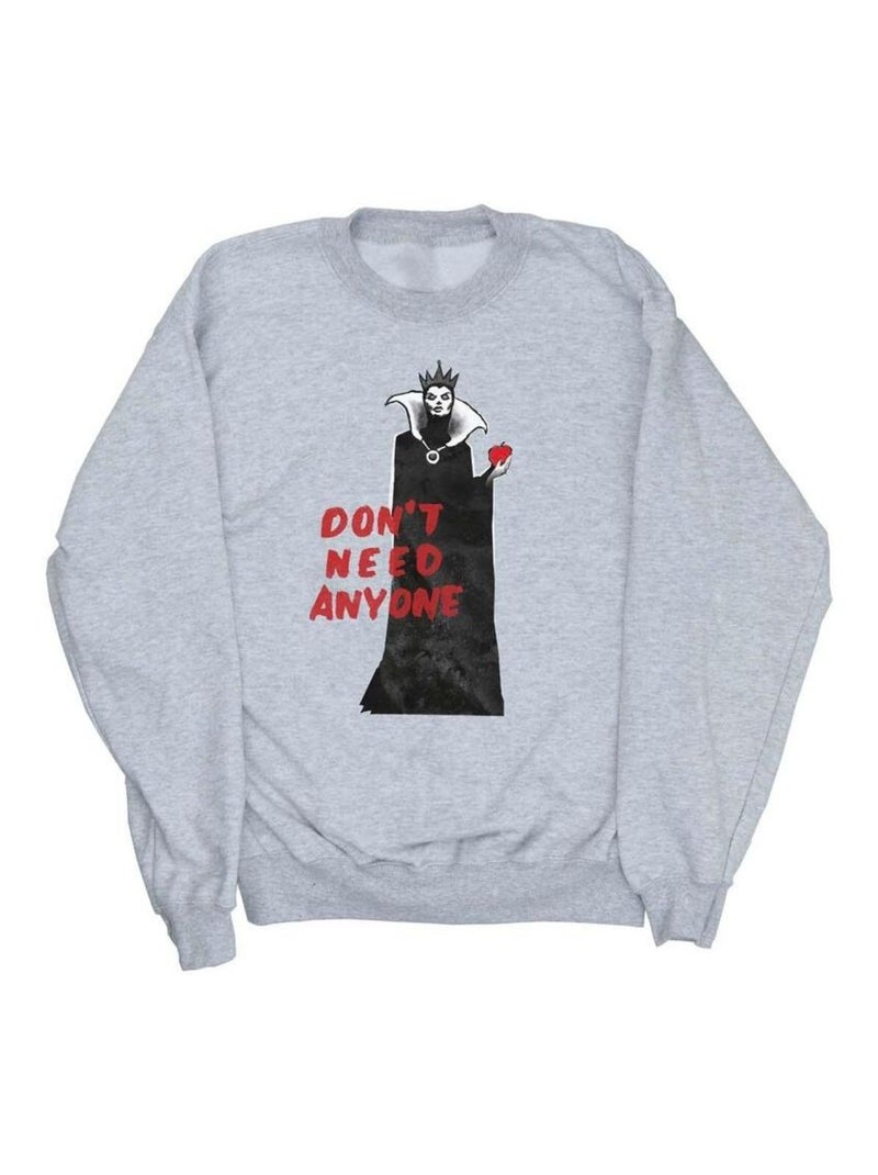 Disney - Sweat DON'T NEED ANYONE Gris chiné - Kiabi