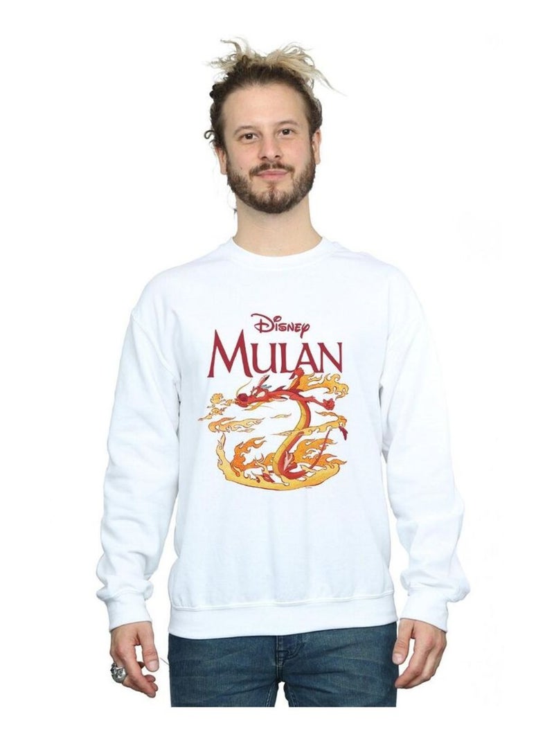 Disney - Sweat DRAGON FIRE Blanc - Kiabi