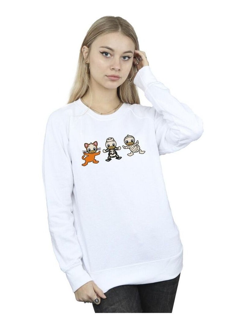 Disney - Sweat DUCK TALES HALLOWEEN Blanc - Kiabi