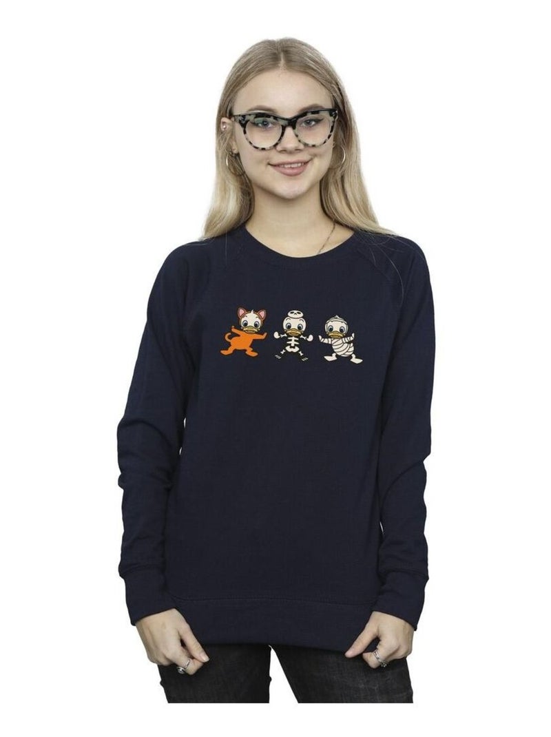 Disney - Sweat DUCK TALES HALLOWEEN Bleu marine - Kiabi