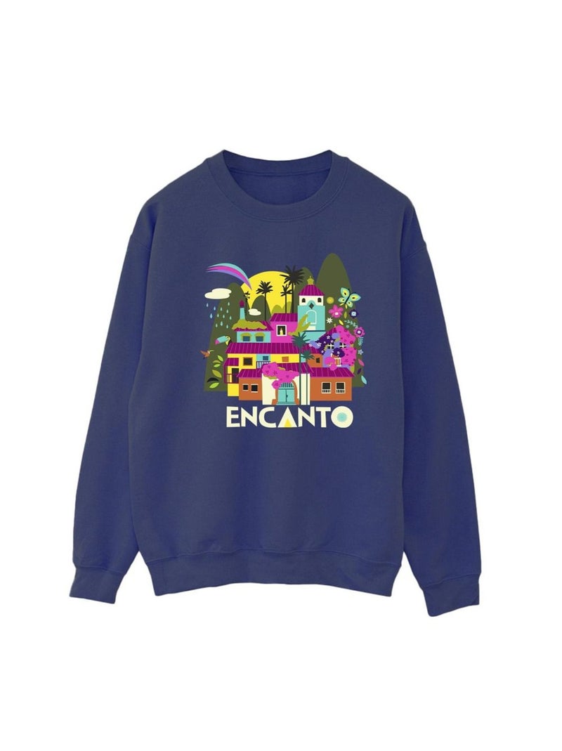 Disney - Sweat ENCANTO MANY HOUSES Bleu marine - Kiabi