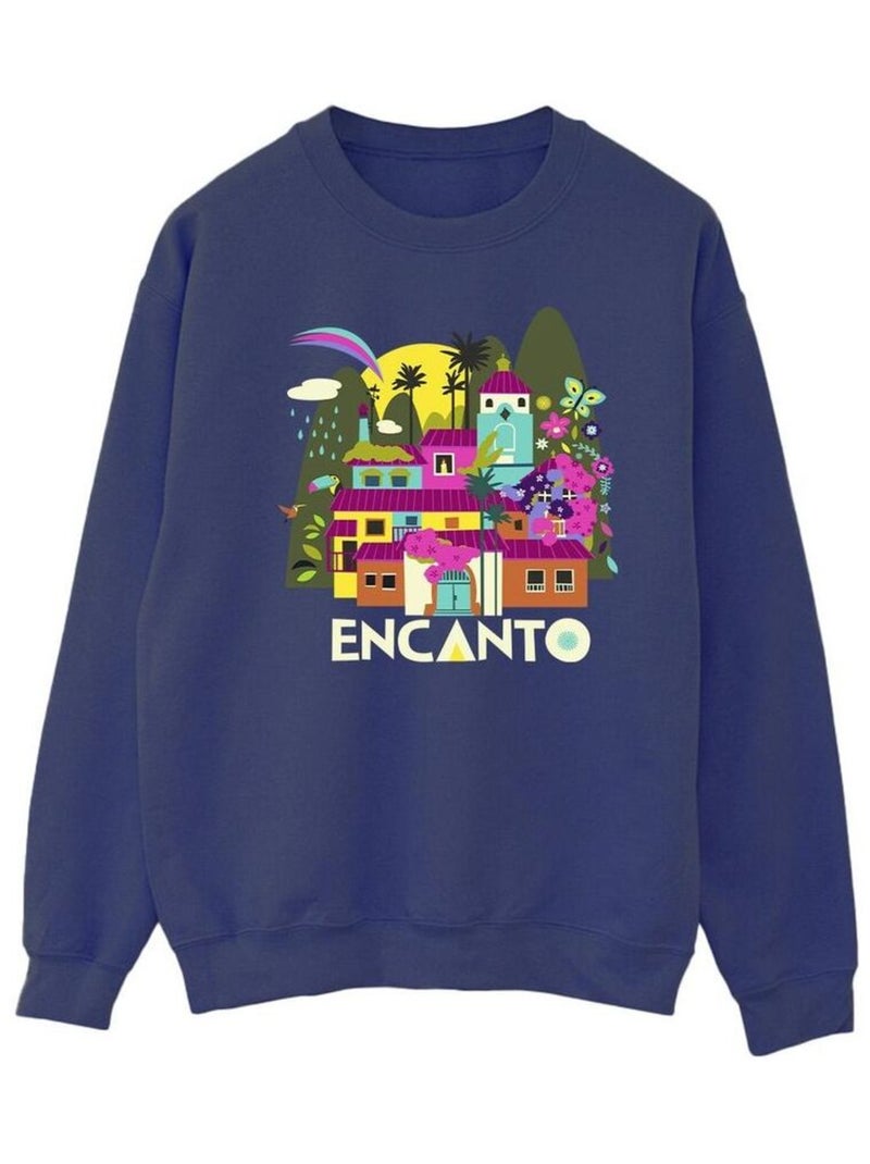 Disney - Sweat ENCANTO MANY HOUSES Bleu marine - Kiabi