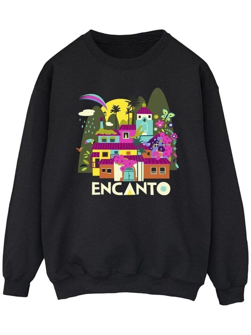 Disney - Sweat ENCANTO MANY HOUSES Noir - Kiabi