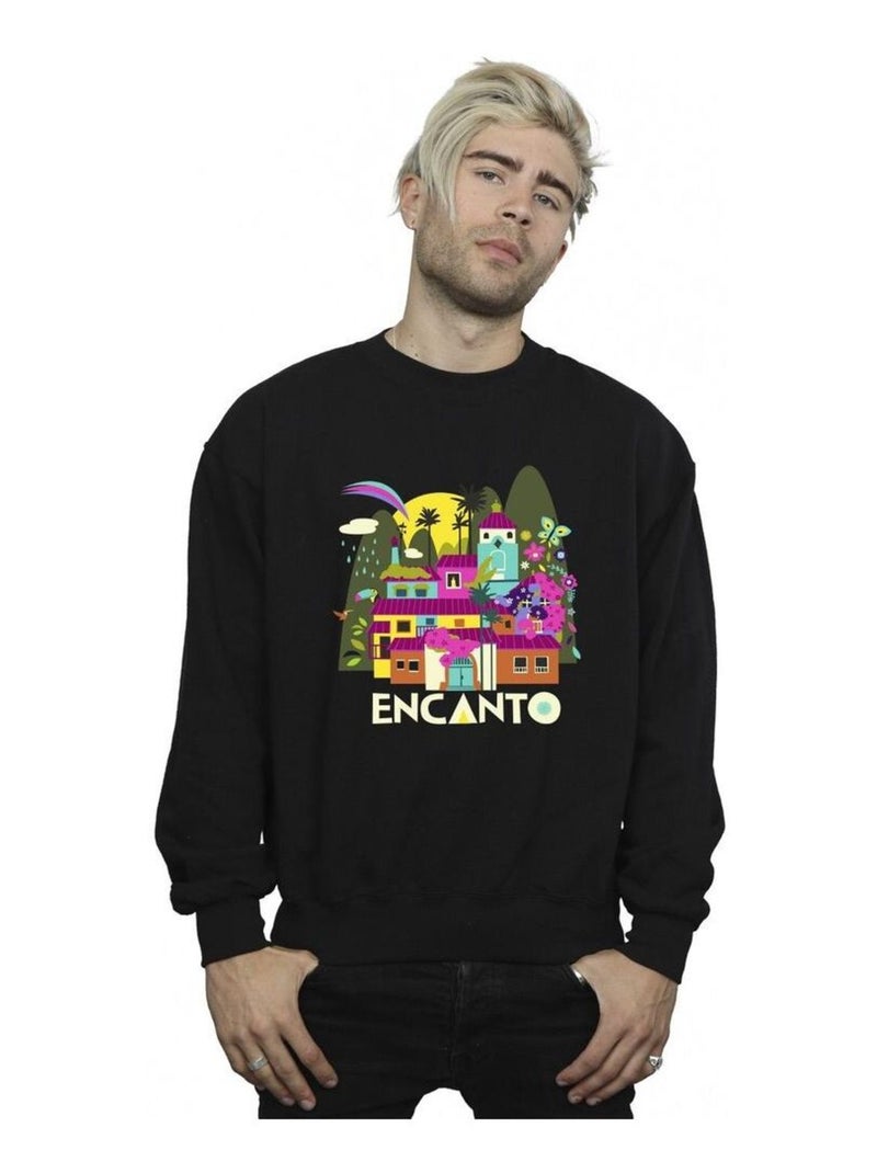 Disney - Sweat ENCANTO MANY HOUSES Noir - Kiabi