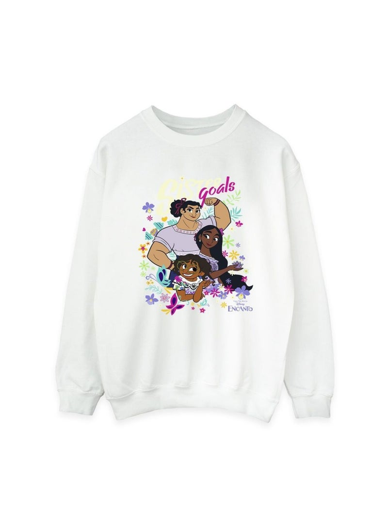 Disney - Sweat ENCANTO SISTER GOALS Blanc - Kiabi