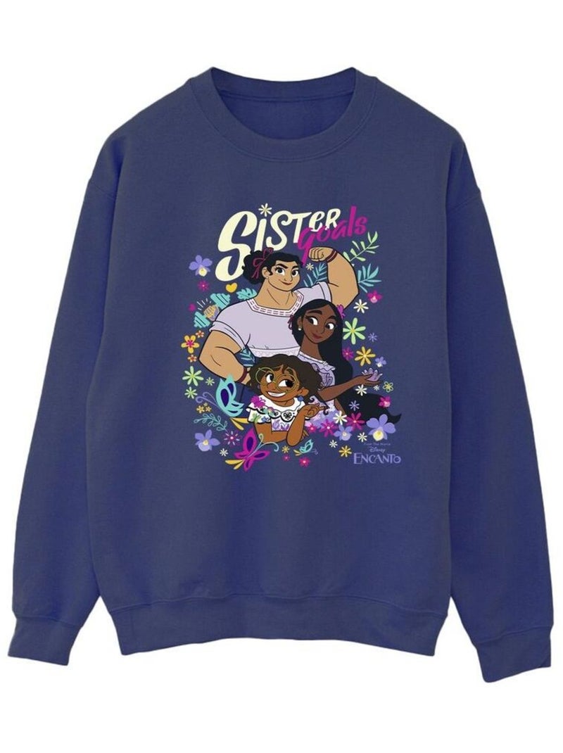 Disney - Sweat ENCANTO SISTER GOALS Bleu marine - Kiabi