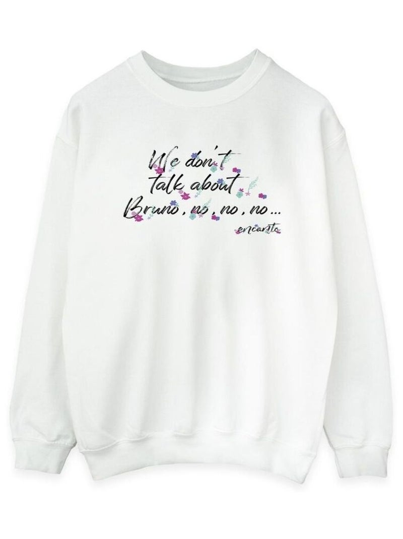 Disney - Sweat ENCANTO WE DONT TALK ABOUT BRUNO NO NO Blanc - Kiabi