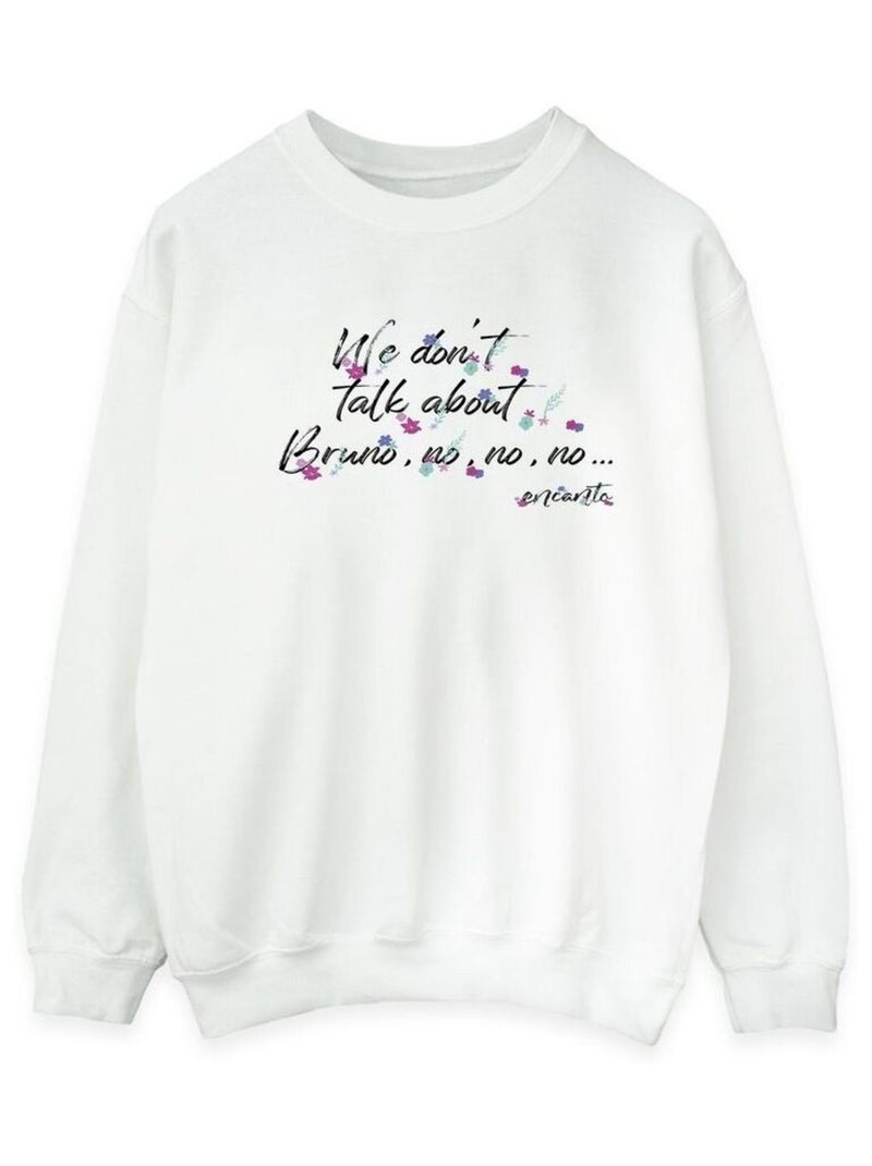 Disney - Sweat ENCANTO WE DONT TALK ABOUT BRUNO NO NO Blanc - Kiabi