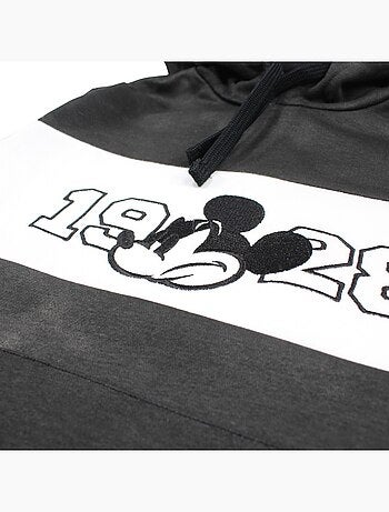 Disney - Sweat enfant capuche noir et blanc