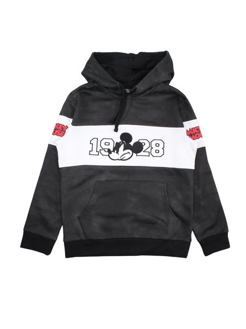 Disney - Sweat enfant capuche noir et blanc - Kiabi